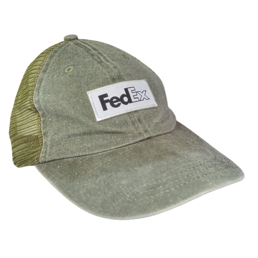 Fedex Hat Strapback Cap Trucker Hat Green Transport Shipping Workwear